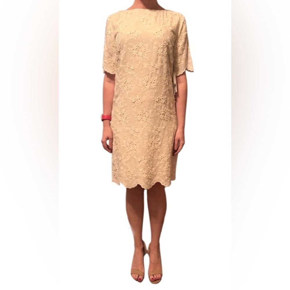 W by Worth Cream Lace Midi Dress